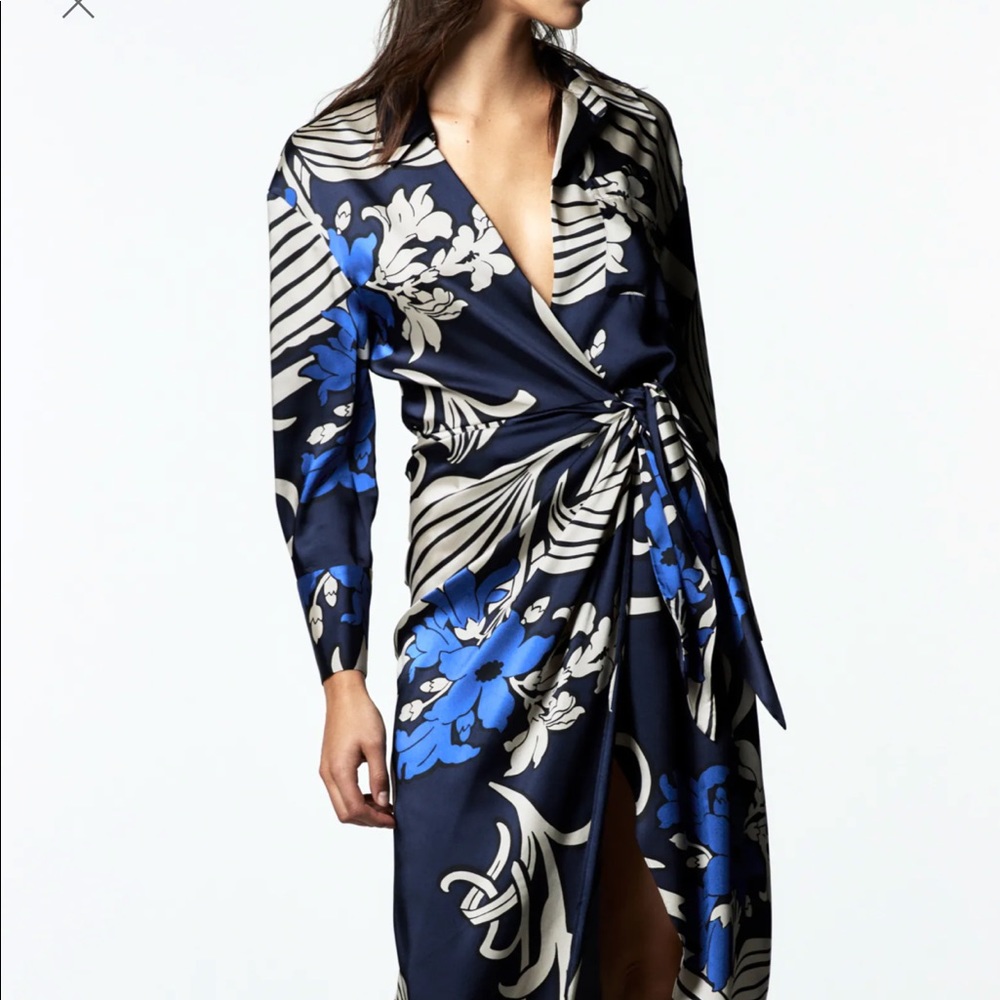 Zara Printed Shirt Dress